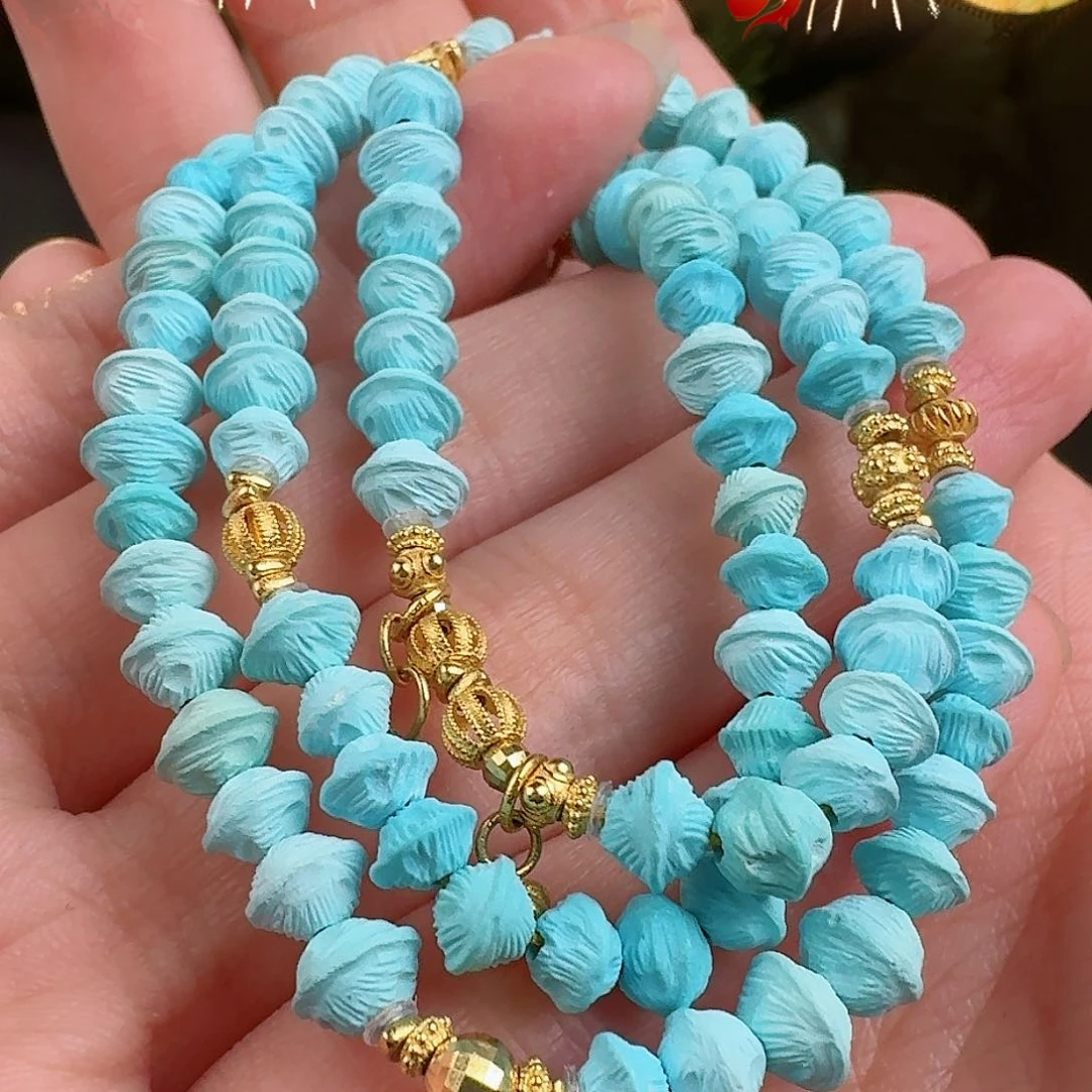 绿松石珠宝奇石18K金镶嵌