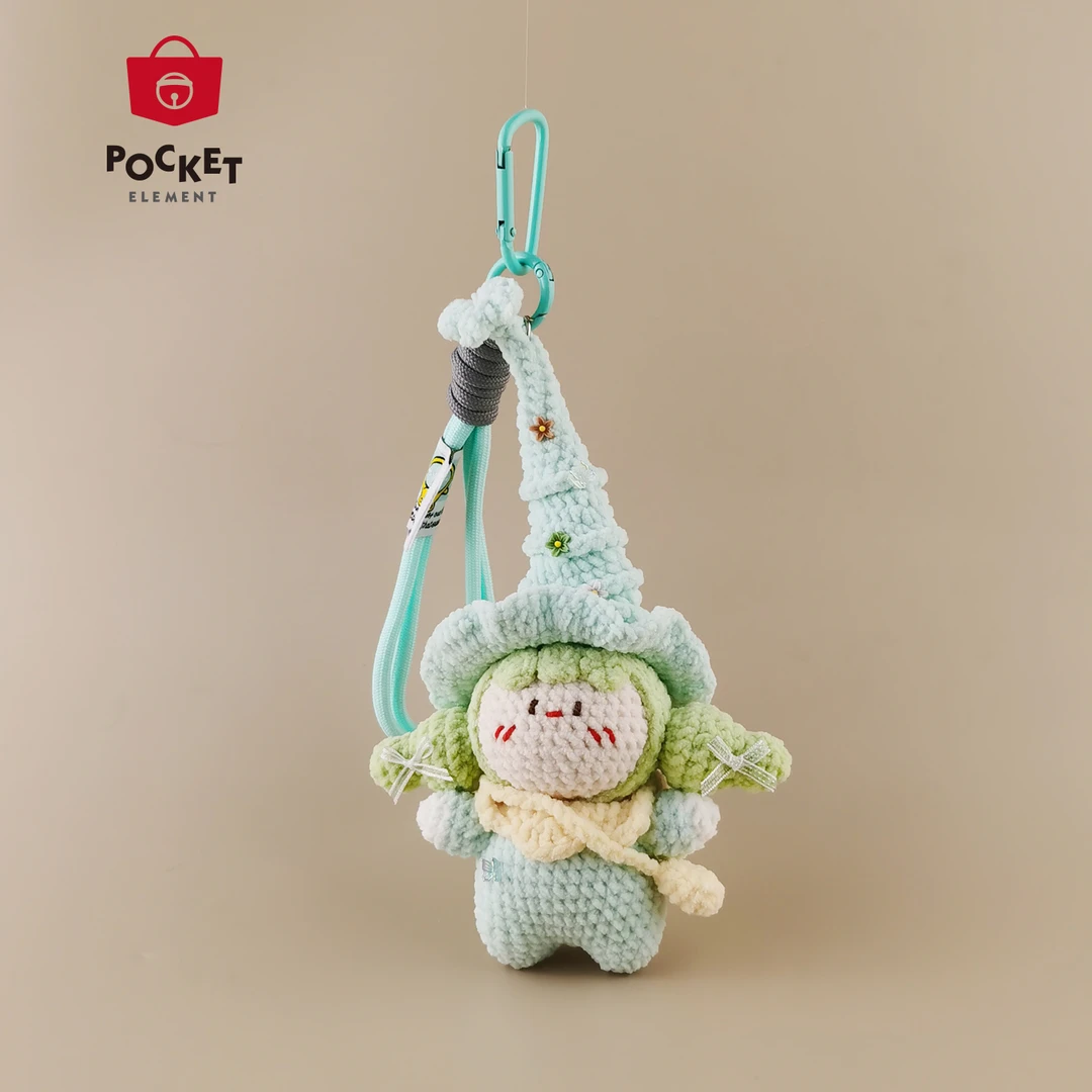 PocketElement 可爱精灵魔法师团子玩偶包包挂件挂饰钥匙扣礼物