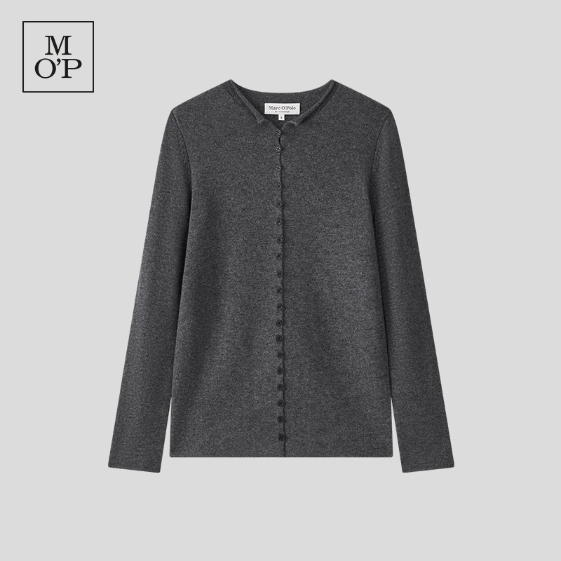 Marc O'Polo/MOP秋冬多扣长袖毛织开衫柔软舒适简约百搭羊毛衫