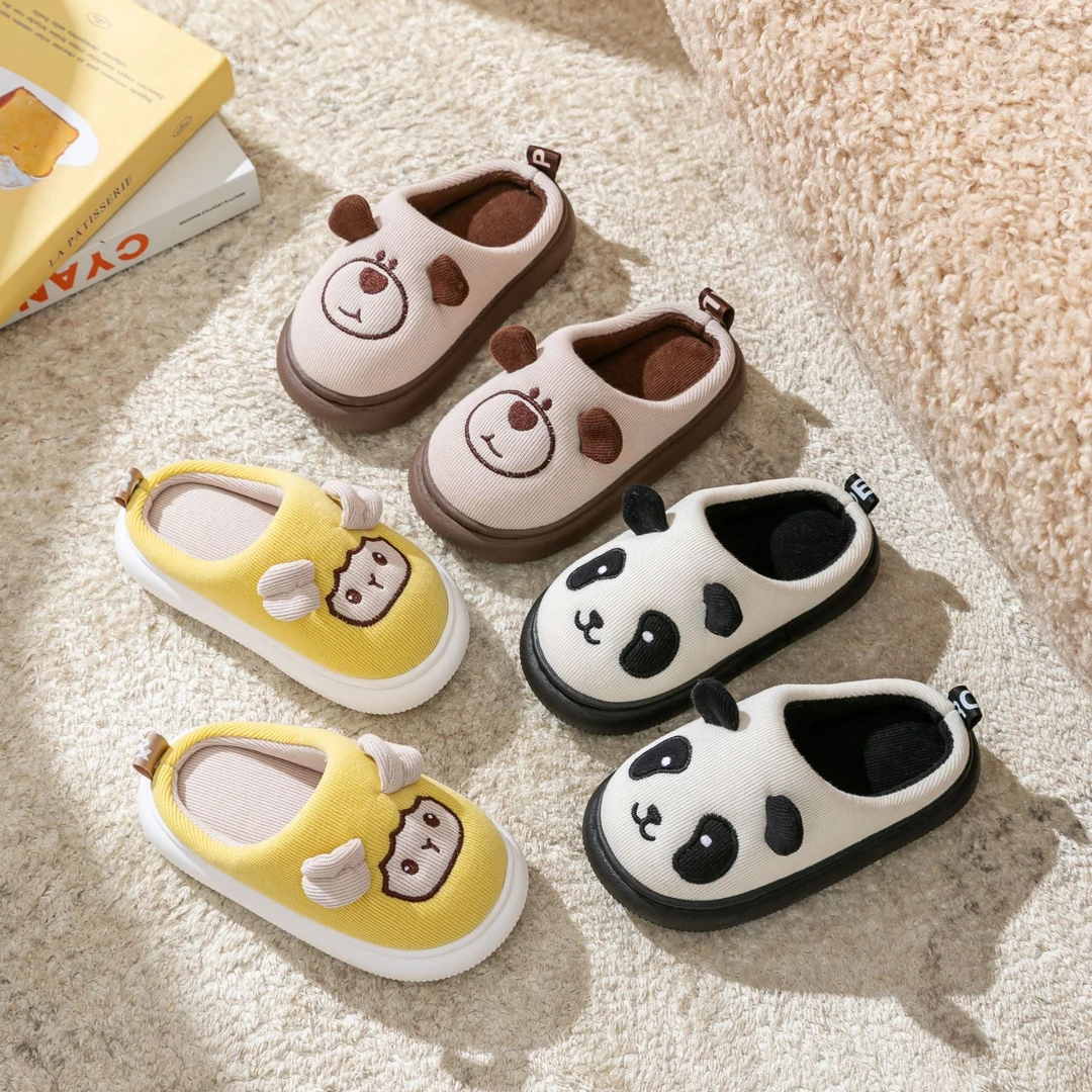 儿童棉拖鞋男童秋冬季2025新款小孩女童居家室内亲子棉拖防滑透气