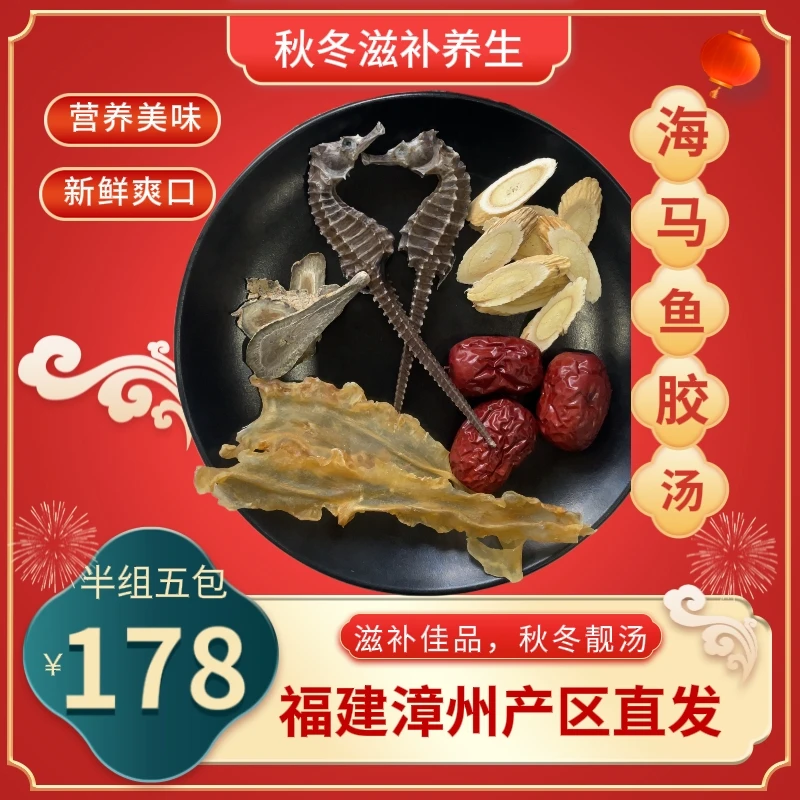 【福建漳州产区直发】海马鱼胶汤包滋补养生煲汤好材料