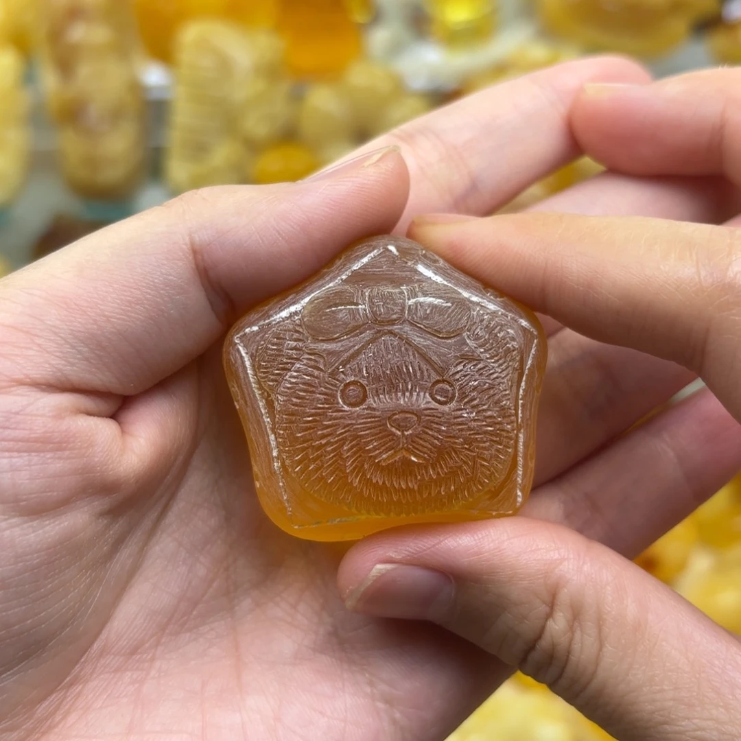 裸石琥珀未镶嵌琥珀吊坠打孔不退不换