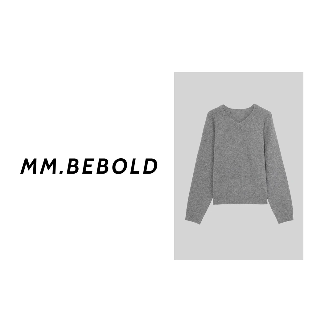 【妙姐精选】抹冬 小V领宽松软糯套头针织衫LJL258587