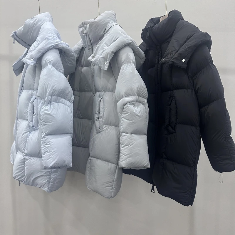 8003韩系羽绒服女冬季加厚泡芙云朵超好看白鹅绒服10