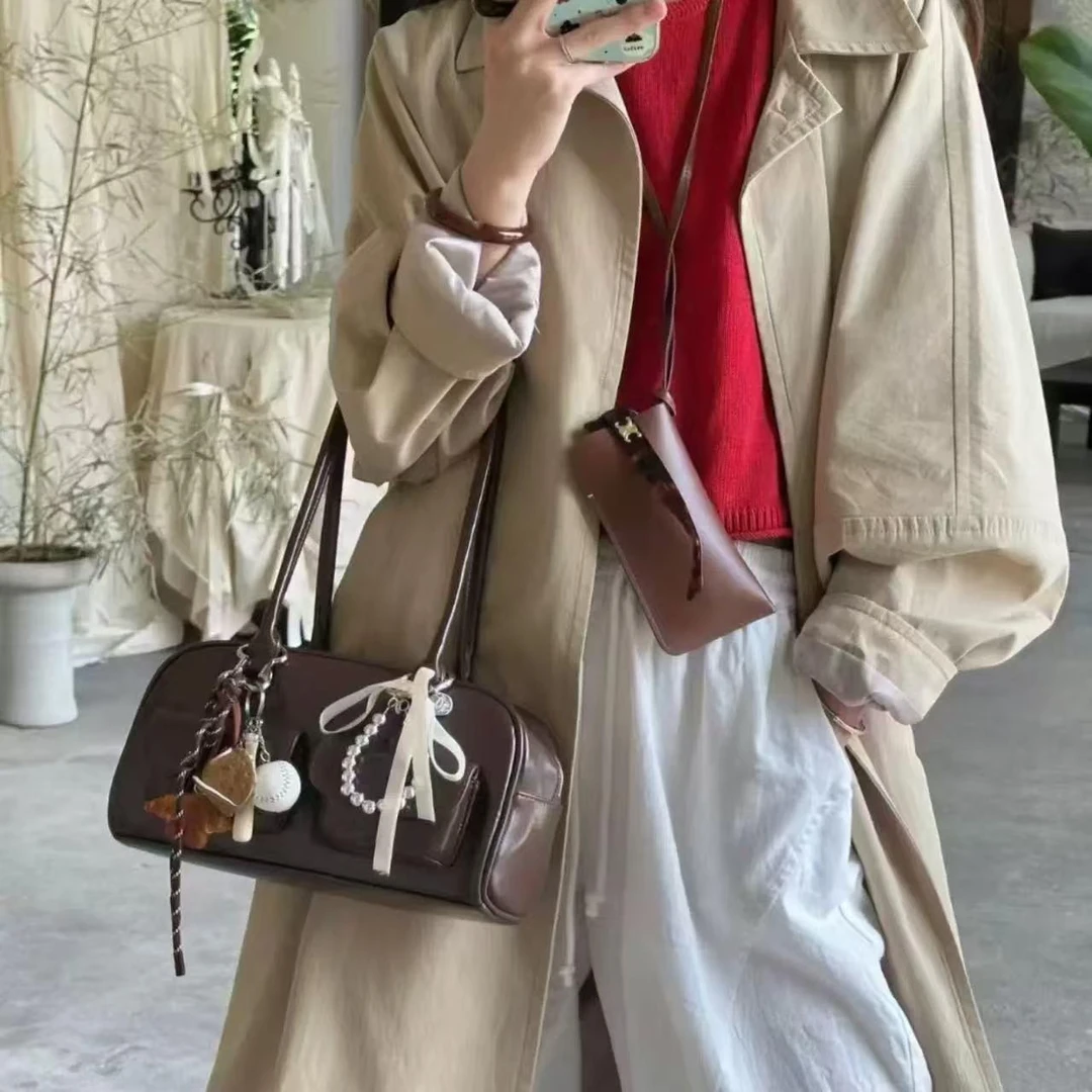 香港正品2026包包女2026新款韩国波士顿包许允真同款保龄球包手提