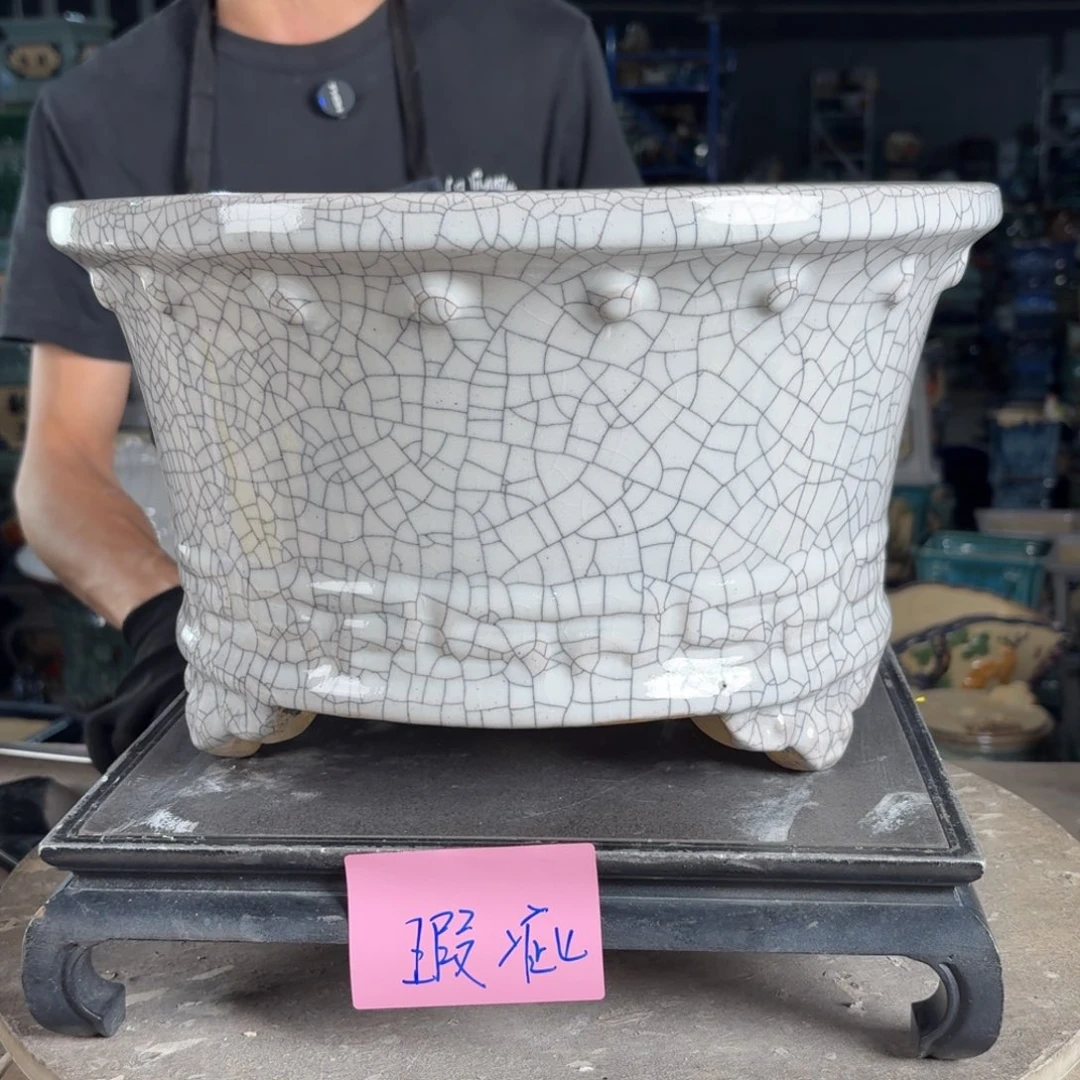 一风堂石湾花盆 内29*16微瑕黑点