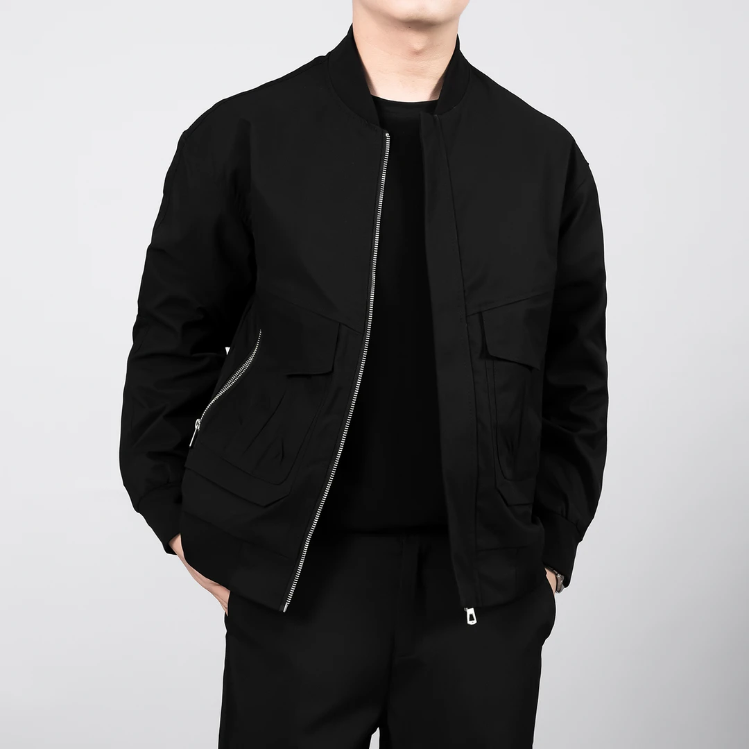 尼皮怀恩棒球服外套男士秋季新款男装百搭简约夹克秋装薄款上衣