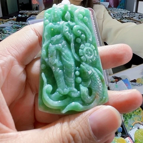 翡翠未镶嵌项链翡翠