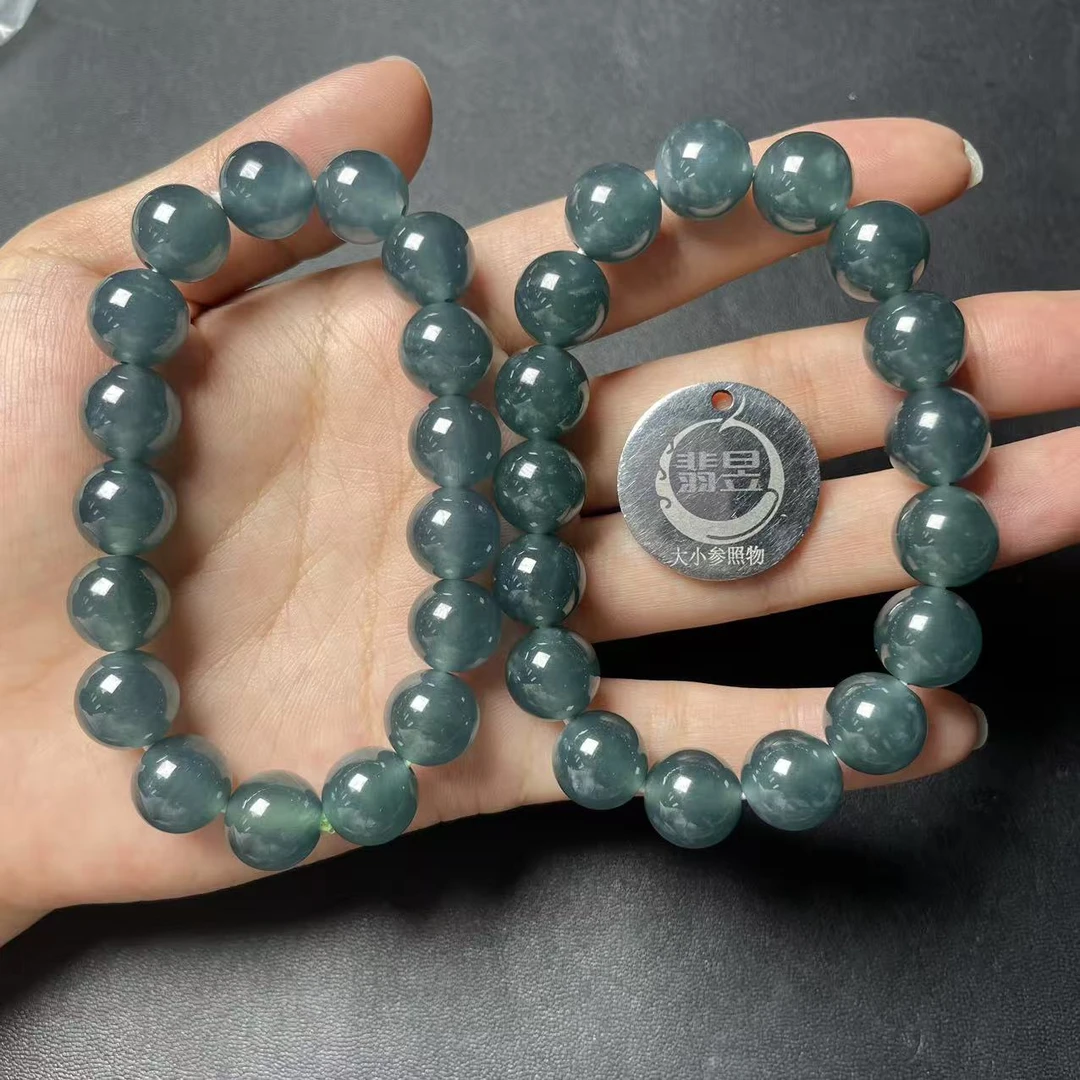 翡昱-N69-42611-天然A货翡翠手串/约11+/约18颗/多样性发其一