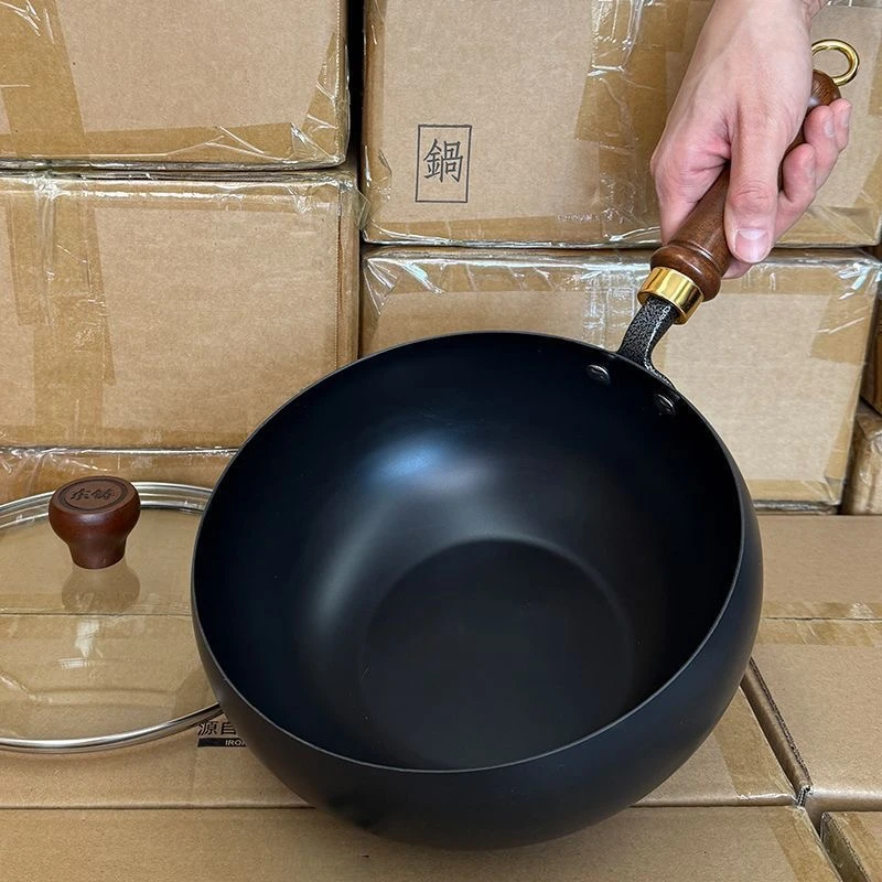 28cm大肚锅家用铁锅不粘炒菜锅铁锅