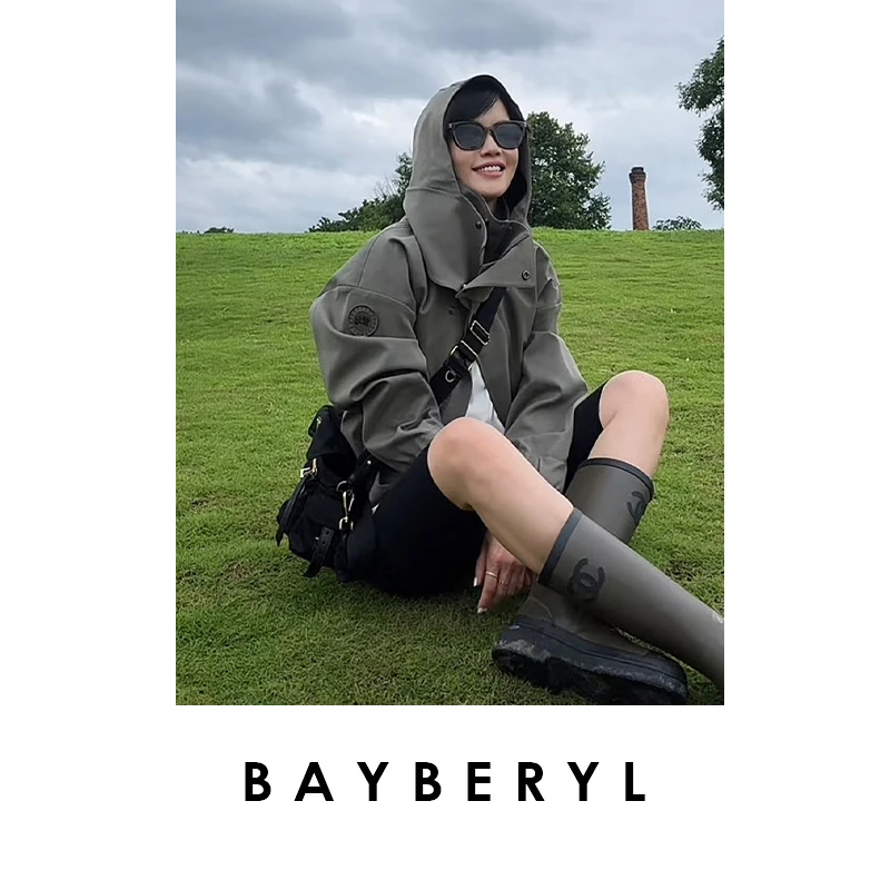 BAYBERYL老贝立体兜帽袖标工装户外连帽秋休闲外套9MF5G3122-8/6