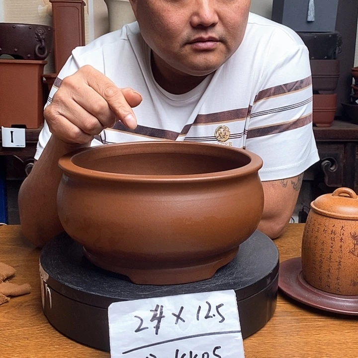 紫砂花盆货号一只k K05