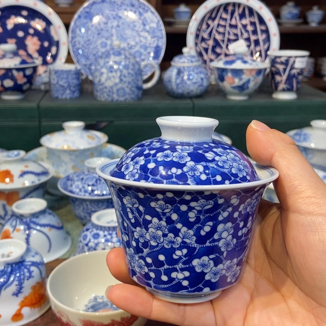 w雪山春晓冰梅两才盖碗