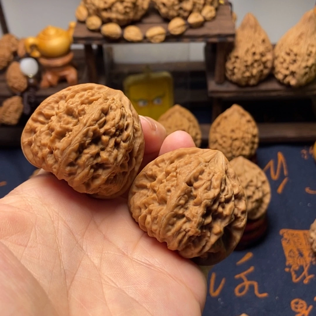 把件文玩核桃东***度全品平谷凹底尺寸43