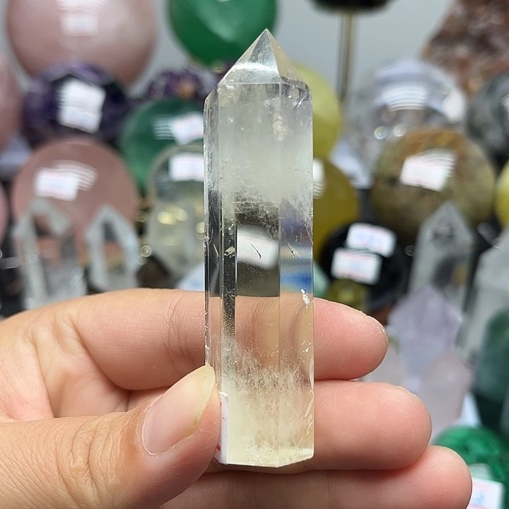 未镶嵌水晶珠宝半成品45克黄水晶柱