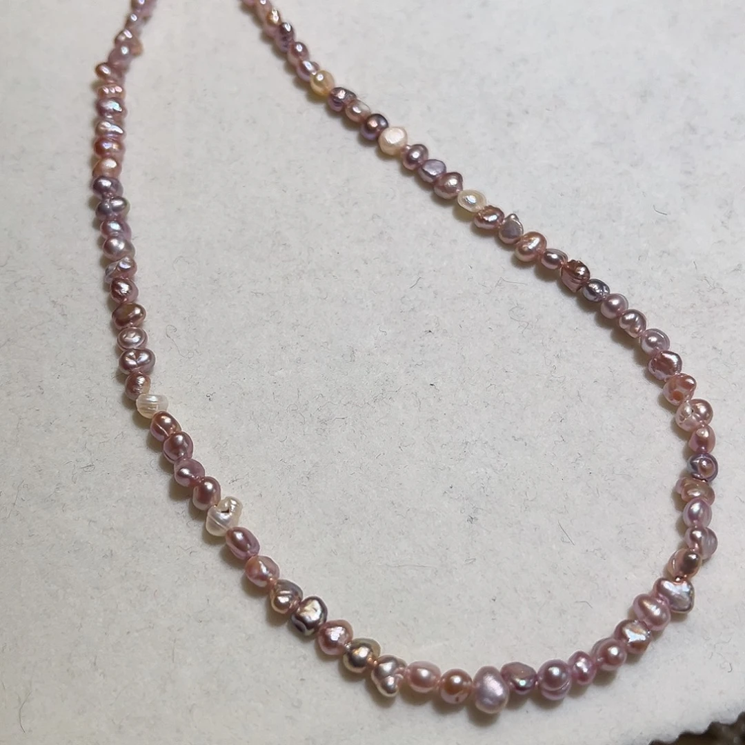 淡水珍珠颈饰银S925镶嵌