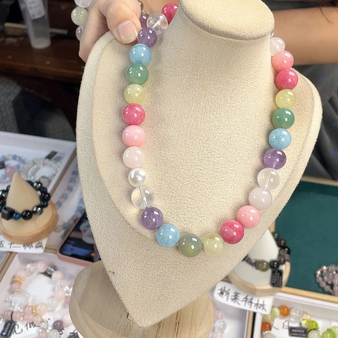 水晶手链银S925镀金镶嵌