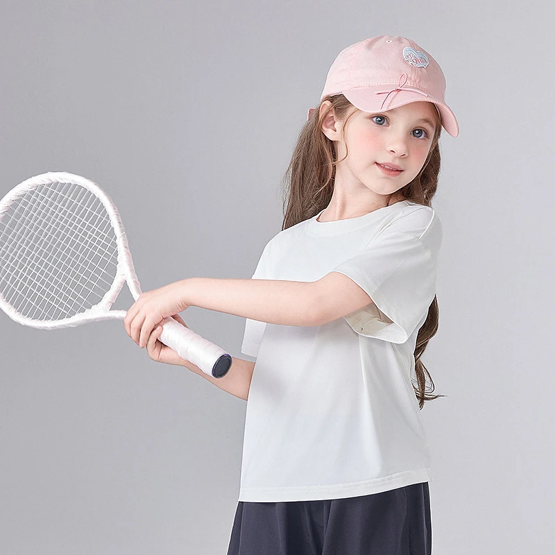 笛莎女童短袖T恤2025夏季新款儿童凉感速干T恤运动上衣-732520413