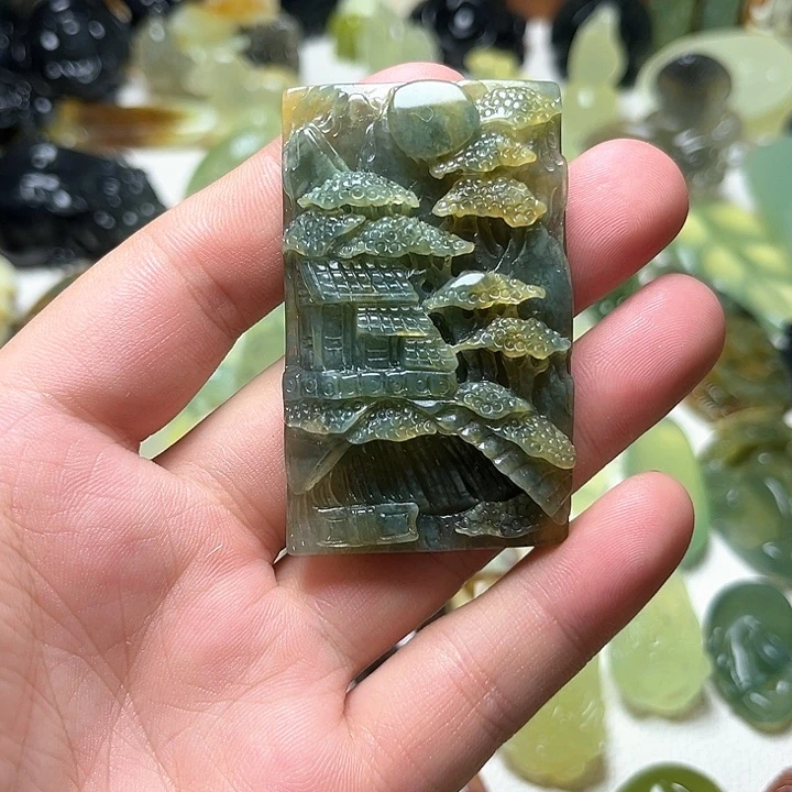 未镶嵌蛇纹石玉颈饰