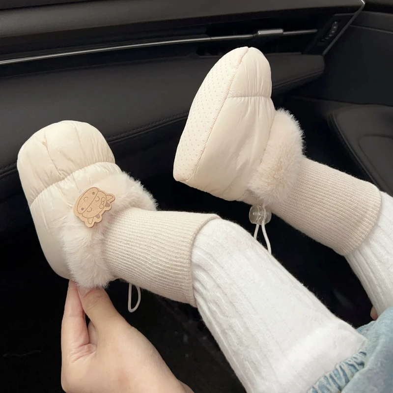 冬季婴儿鞋子0-1岁男女宝宝新款卡通软布底加绒加厚保暖防水棉鞋2