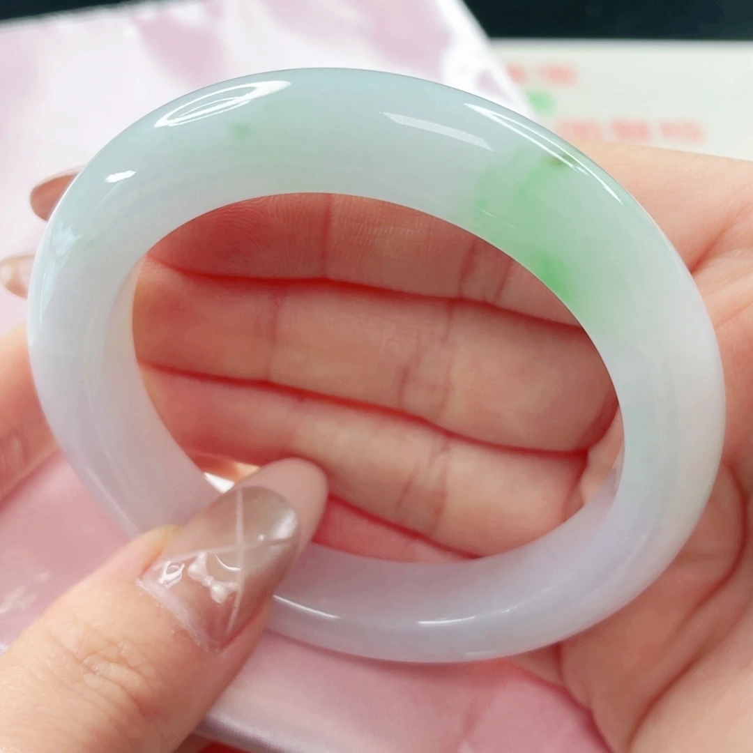 翡翠未镶嵌手镯54.6x607