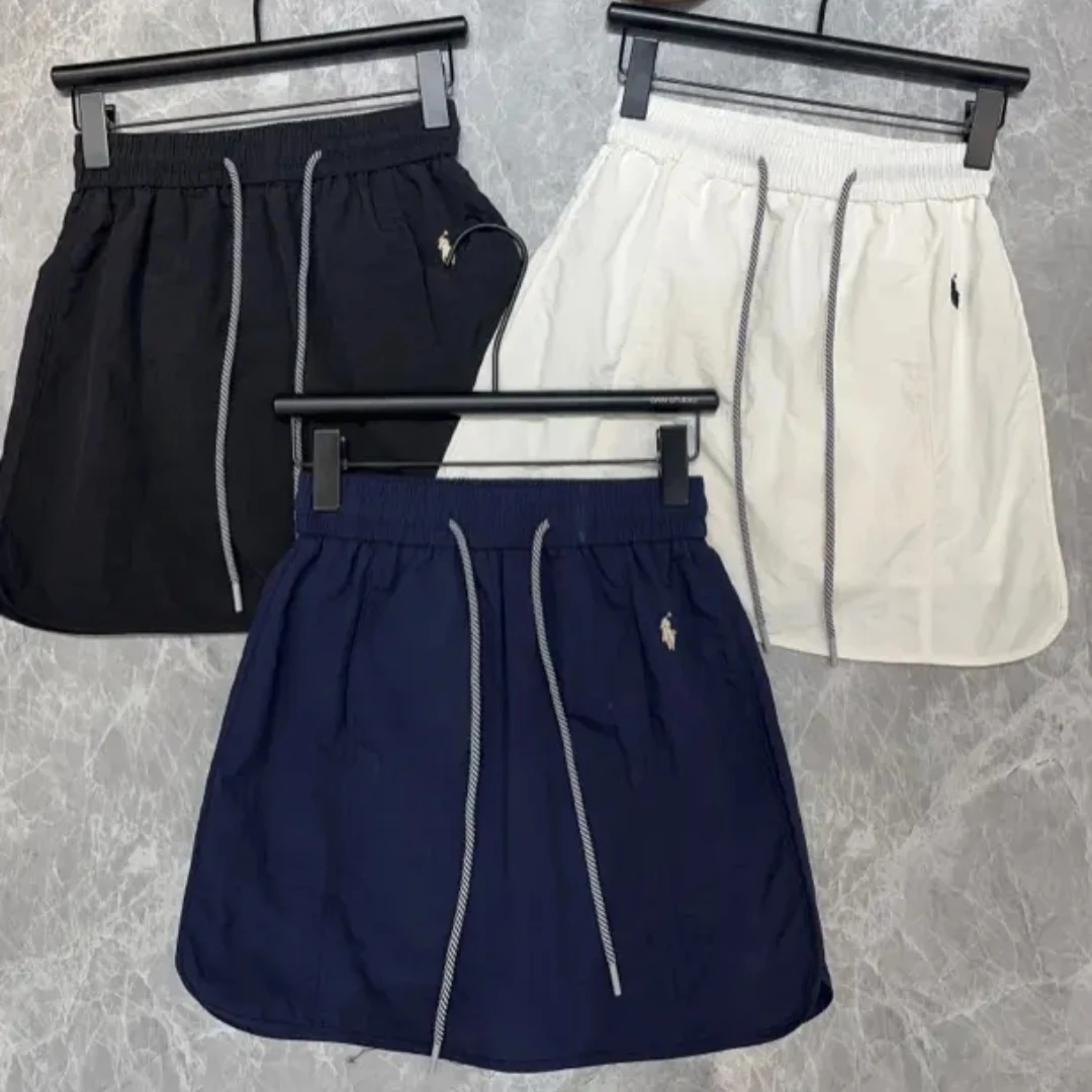 【设计感小众工装半裙】夏季松紧A字裤裙显瘦开叉休闲短裙裙子