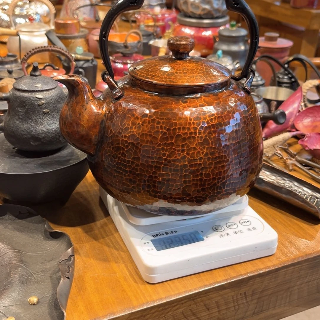 尼泊尔色大壶厚料子手工锻打工艺