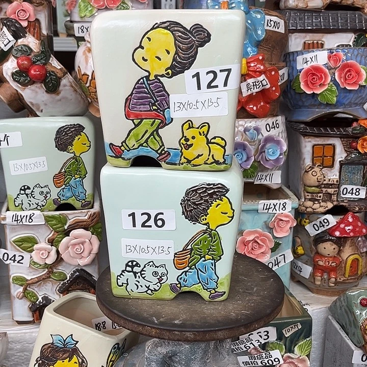 紫砂花盆粗陶材质多肉花盆