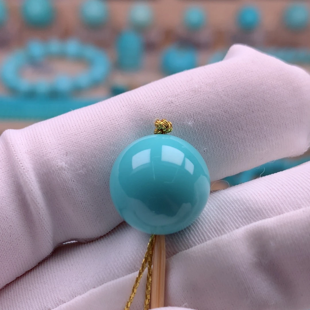 绿松石未镶嵌珠宝奇石13.5mm