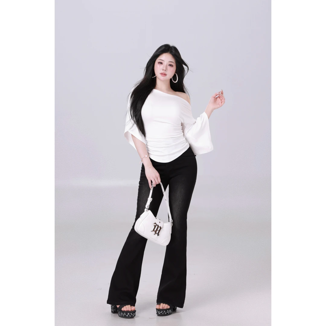 现现MengFairy【纯欲大领T】纯欲温柔露肩上衣宽松慵懒显瘦5169M