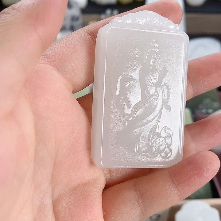长石玉未镶嵌牌子方解石玉