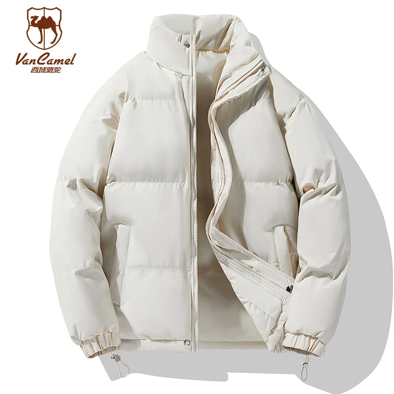 VANCAMEL/西域骆驼秋冬韩版时尚宽松立领情侣保暖棉服