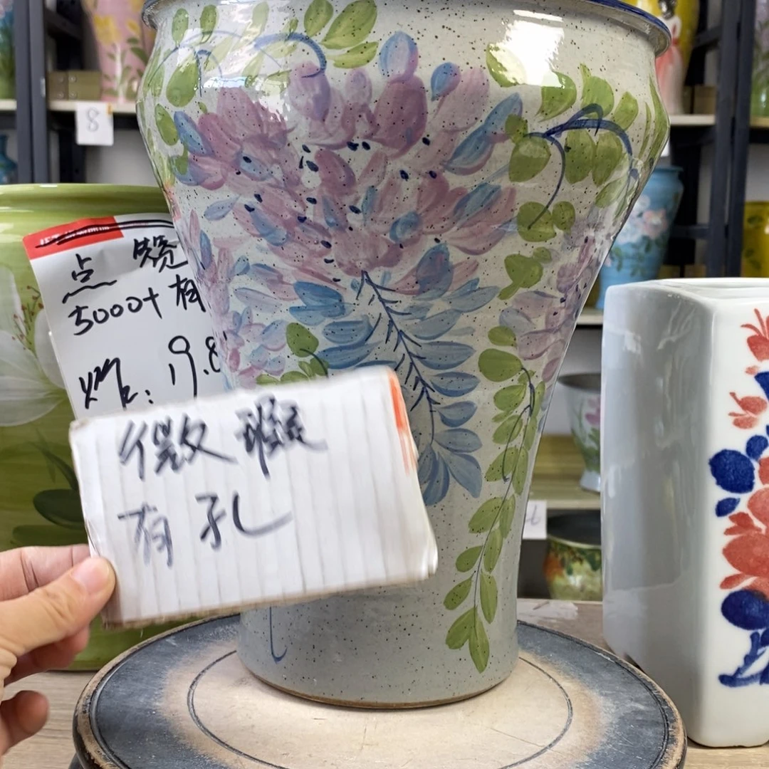 景德镇手工手绘陶瓷花盆