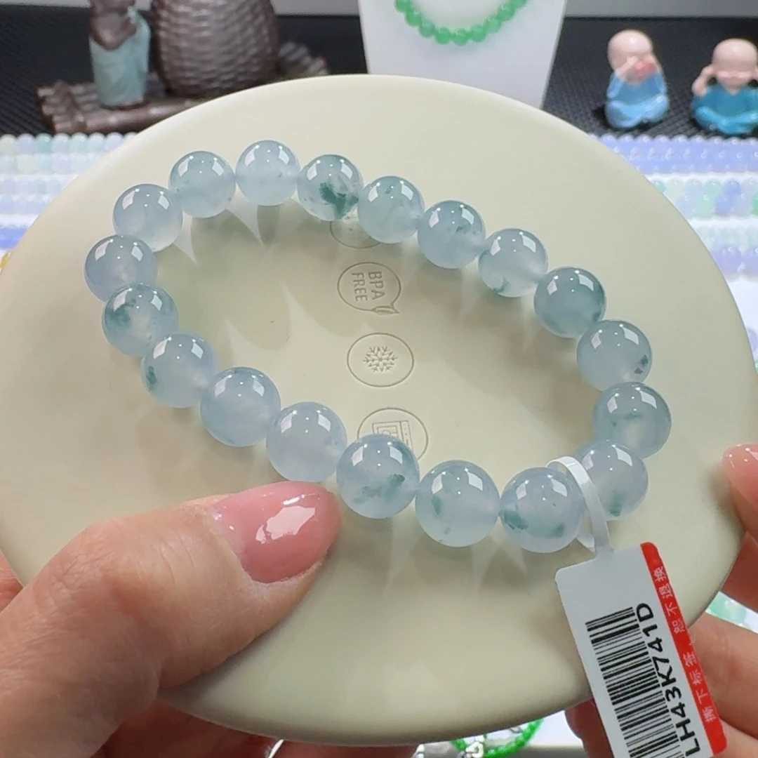 翡翠颈饰未镶嵌冰胶蓝紫单圈10mm