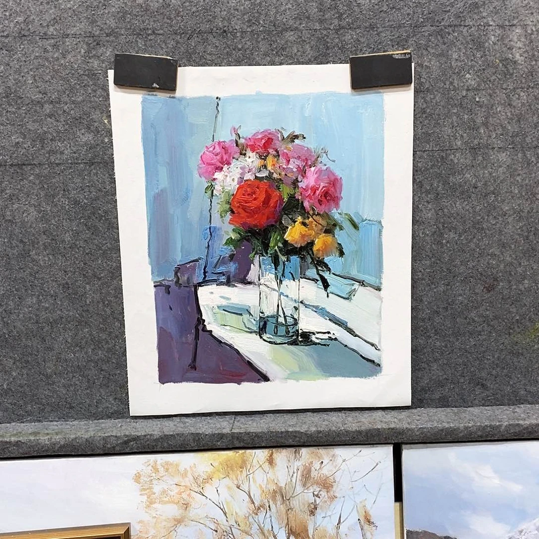 油画花卉油画作品