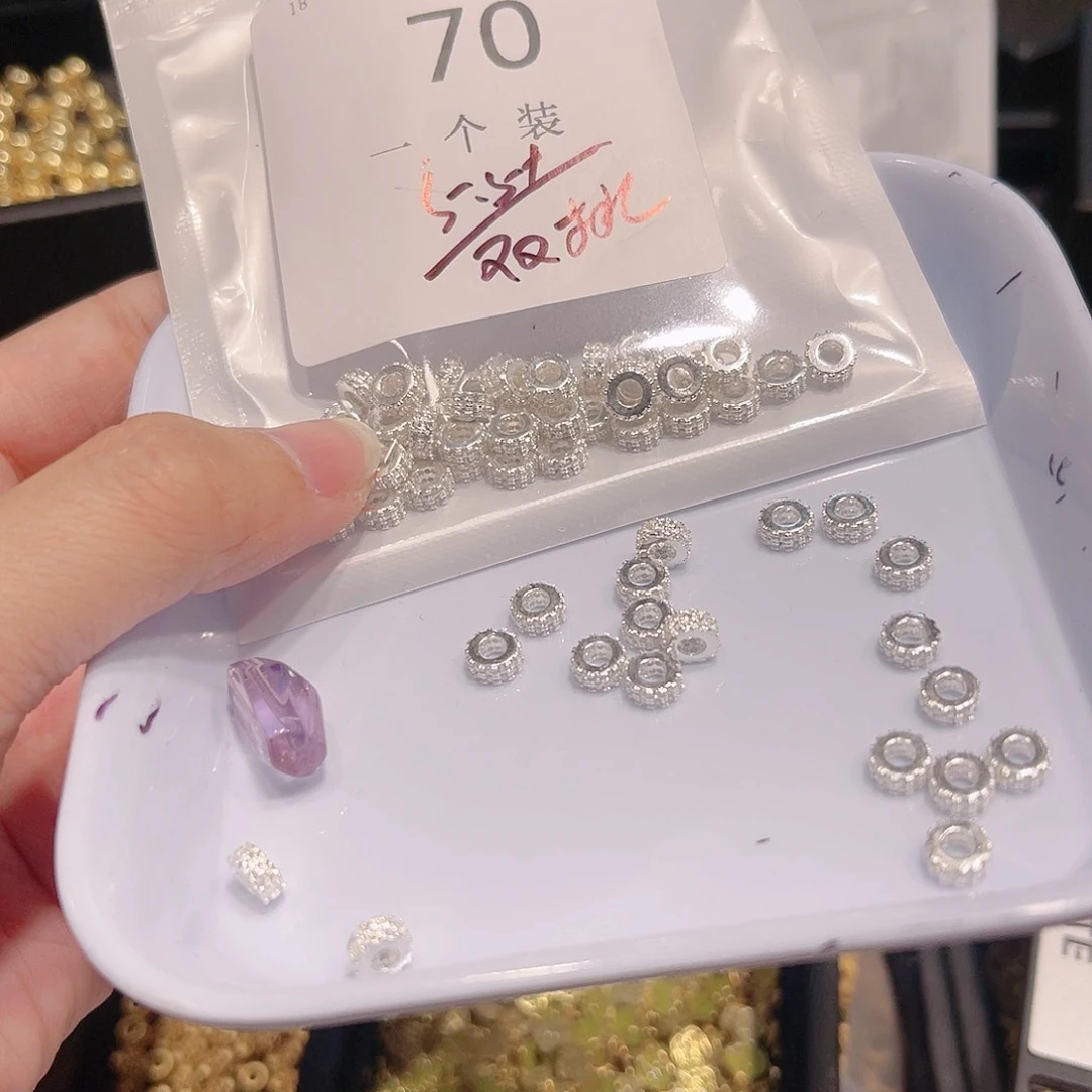 水晶珠宝半成品银S925镶嵌70