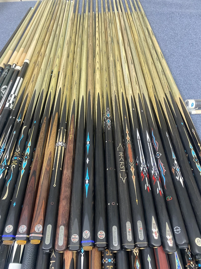 0-3二手各品牌台球杆小头杆打杆 中式黑八小头一体实木小头白蜡木