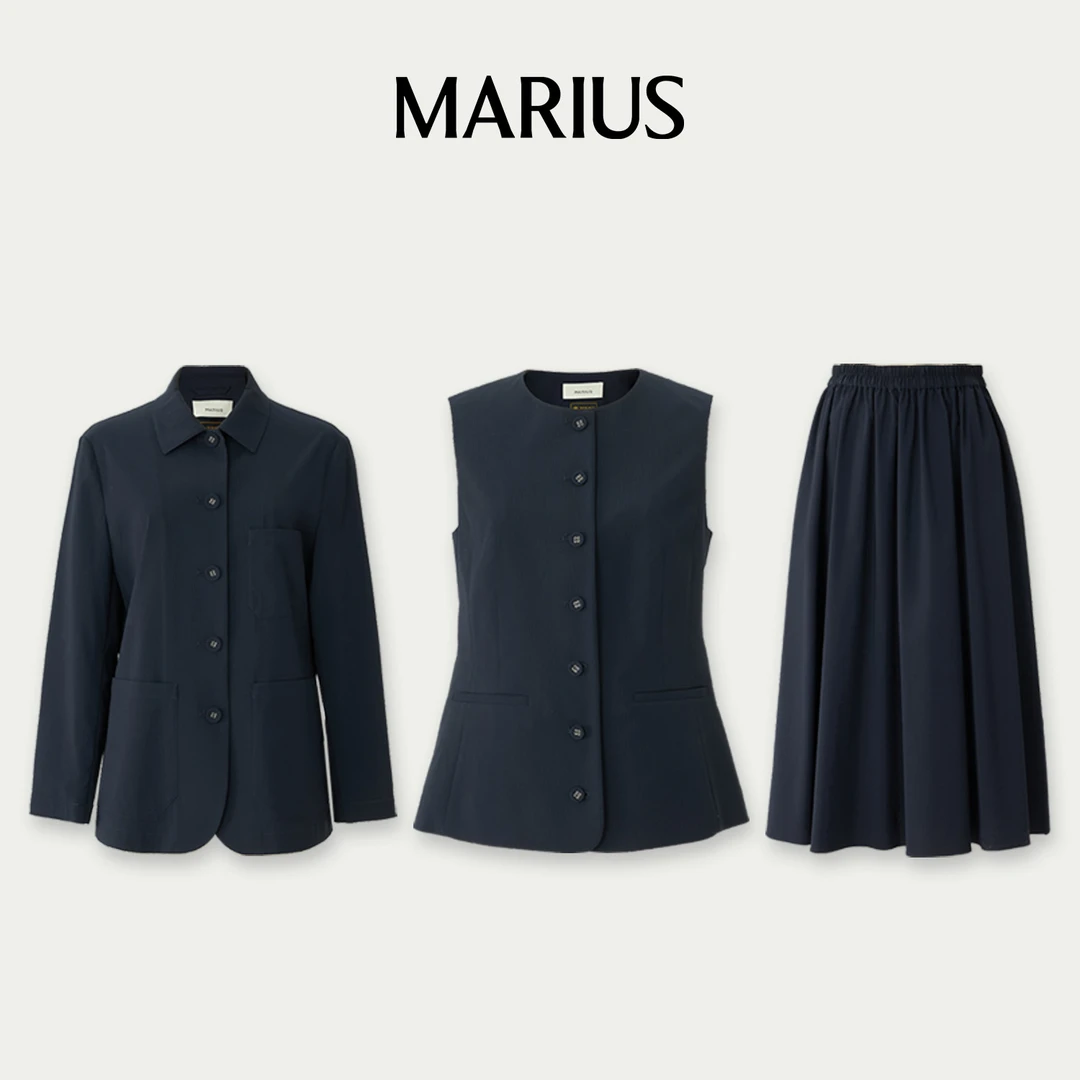 MARIUS“皇冠套”奢牌臻定ROYAL RUYI手工高端条纹衬衫套装伞裙