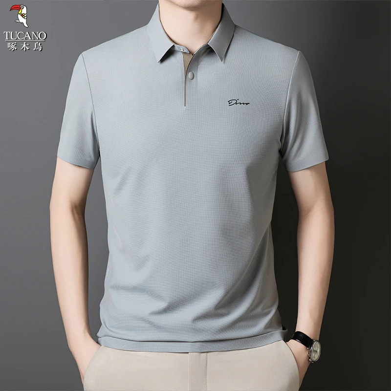 啄木鸟新款夏季短袖polo衫简约舒适大气时尚气质百搭短袖