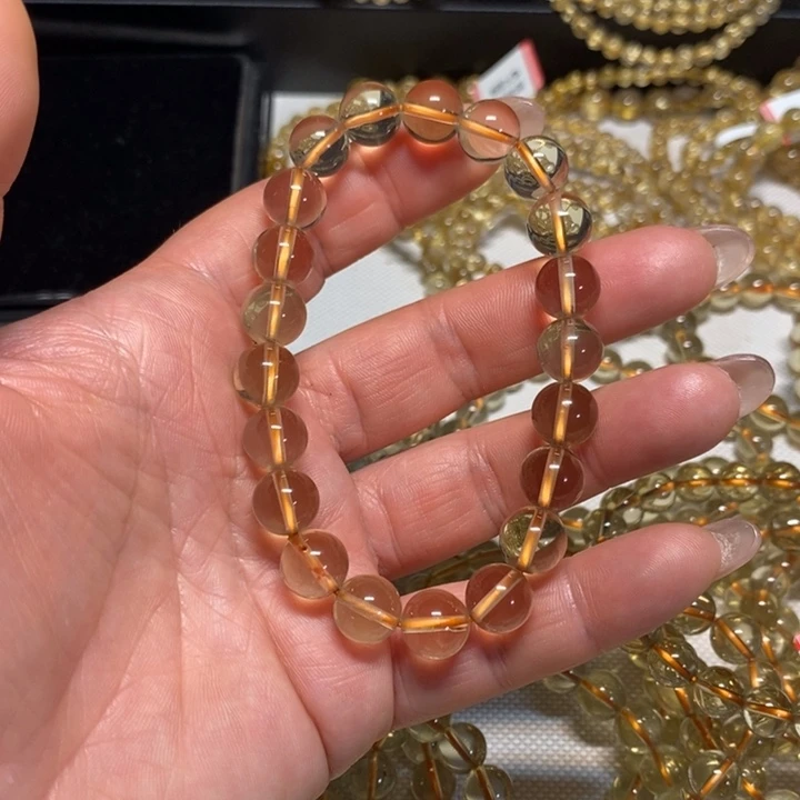 发晶手链未镶嵌天然巴西黄水晶手链