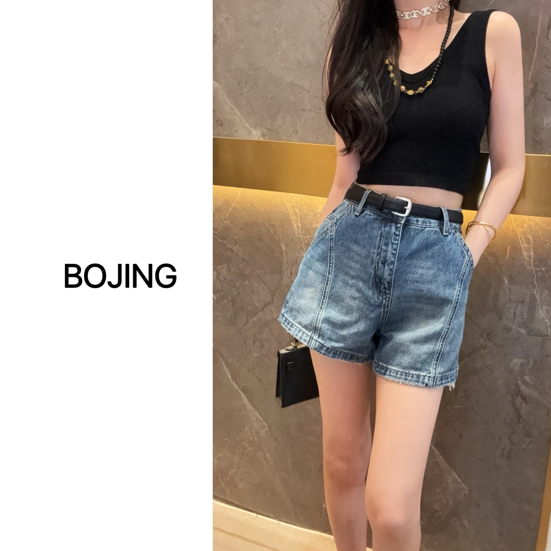 【牛仔短裤】显瘦高腰阔腿薄款宽松破洞百搭夏季牛仔短裤