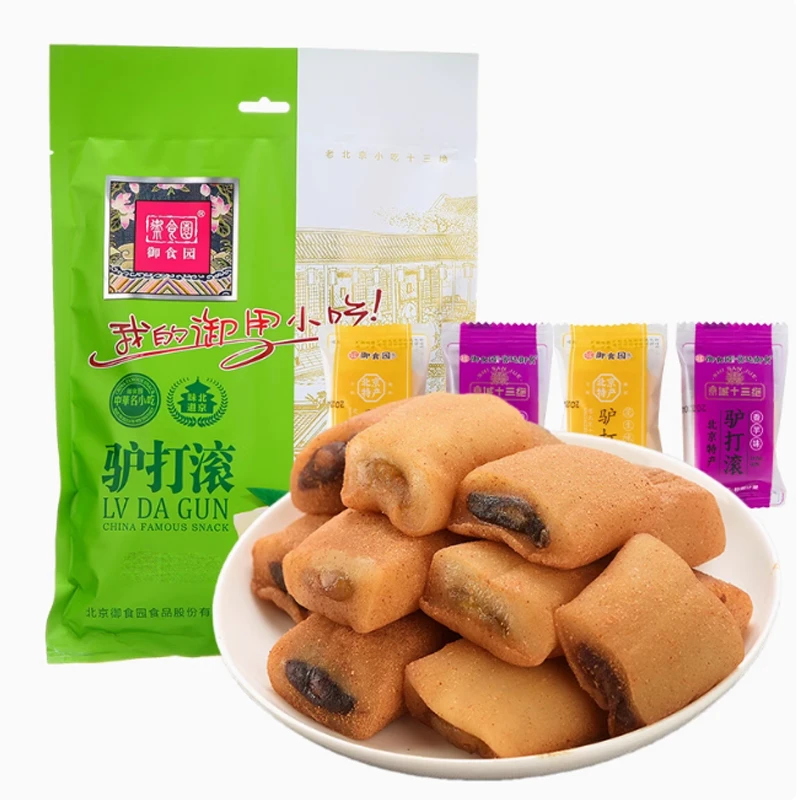 御食园驴打滚500g老北京特产小吃零食传统休闲美食办公糕点心