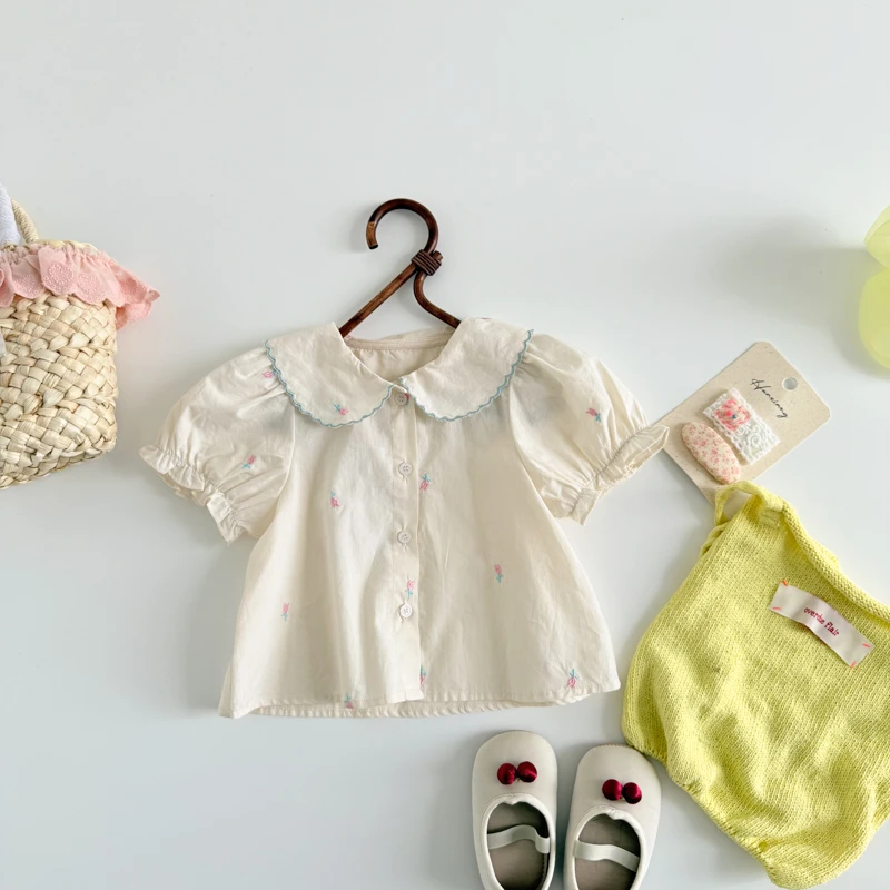 叭啦妈咪女童娃娃衫2025夏装新款儿童时尚洋气韩版童装BYM5015