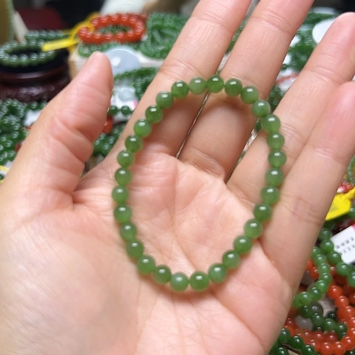 和田玉（碧玉）未镶嵌手链