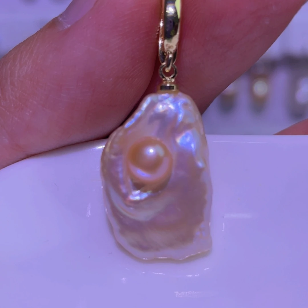 淡水珍珠未镶嵌天然淡水珍珠吊坠