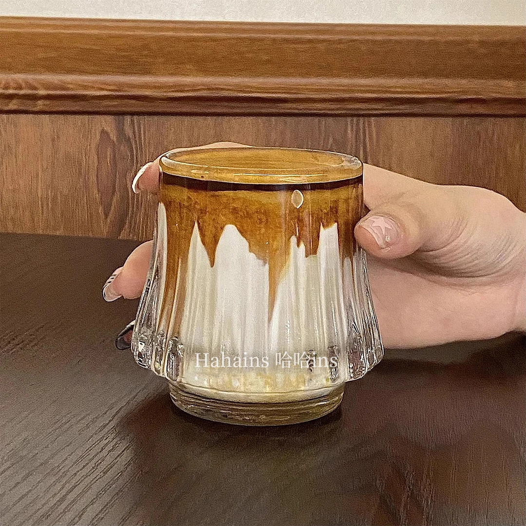 Dirty澳白咖啡杯浓缩咖啡杯富士山杯高颜值玻璃杯小红书脏脏杯子