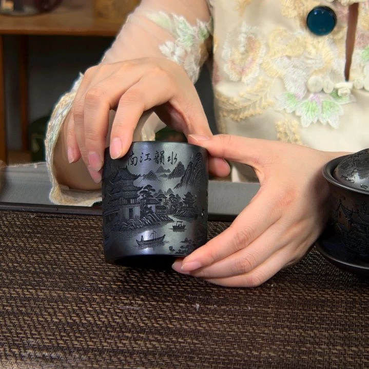 茶杯紫砂高货放漏