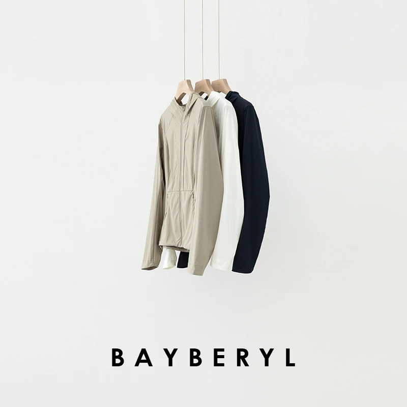 BAYBERYL老贝东丽防晒轻薄透气修身百搭春连帽外套MF5D1041-4/13