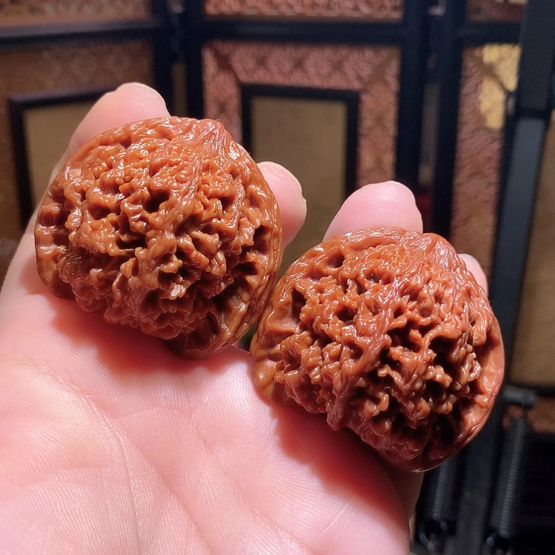 亞***虎文玩核桃把件45满天星全品