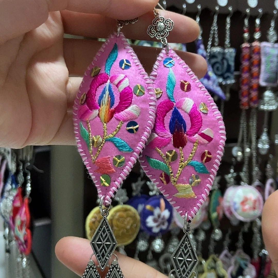 织绣耳环耳环耳环